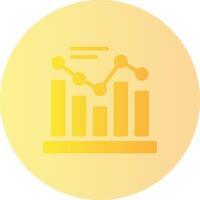 Graph Gradient Circle Icon vector