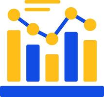 Graph Flat Two color Icon vector