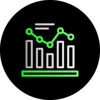 Graph Dual Gradient Circle Icon vector