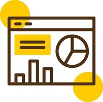 Dashboard Yellow Lieanr Circle Icon vector