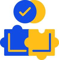 Solution Flat Two color Icon vector