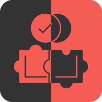 Solution Red Inverse Icon vector