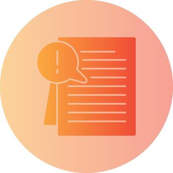 Issue Gradient Circle Icon vector