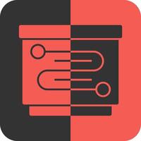 Roadmap Red Inverse Icon vector