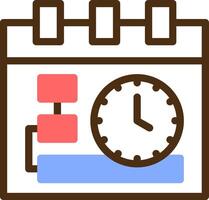 Deadline Color Filled Icon vector