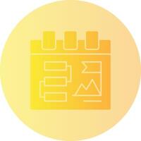 Milestone Gradient Circle Icon vector