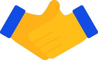 Handshake Flat Two color Icon vector