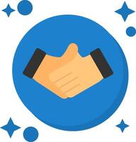 Handshake Tailed Color Icon vector