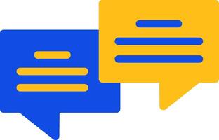 Chat Bubble Flat Two color Icon vector