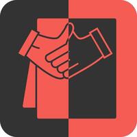 Partnership Red Inverse Icon vector