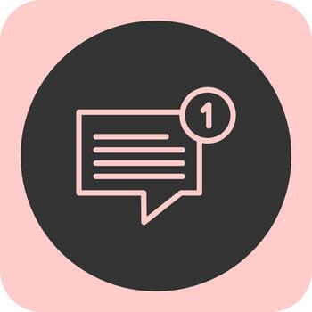 Message Linear Round Icon vector