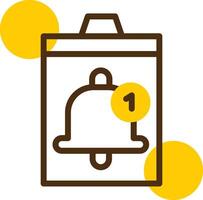 Notification Yellow Lieanr Circle Icon vector