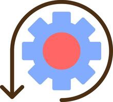 Agile Color Filled Icon vector