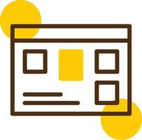 Scrum Board Yellow Lieanr Circle Icon vector