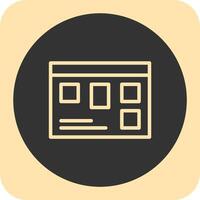 Scrum Board Linear Round Icon vector