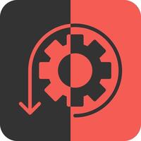 Agile Red Inverse Icon vector