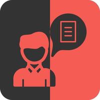 User Story Red Inverse Icon vector