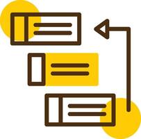 Backlog Yellow Lieanr Circle Icon vector