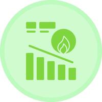 Burn Down Chart Multicolor Circle Icon vector