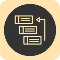 Backlog Linear Round Icon vector