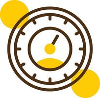 Velocity Yellow Lieanr Circle Icon vector