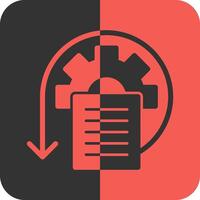 Iteration Red Inverse Icon vector