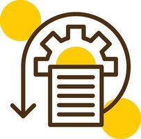 Iteration Yellow Lieanr Circle Icon vector