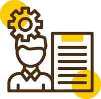 Project Manager Yellow Lieanr Circle Icon vector