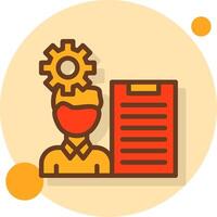 Project Manager Filled Shadow Cirlce Icon vector