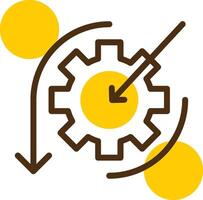 Scope Yellow Lieanr Circle Icon vector