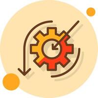 Scope Filled Shadow Cirlce Icon vector