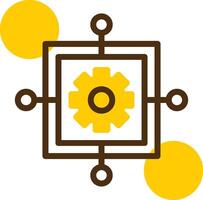 Scope Creep Yellow Lieanr Circle Icon vector