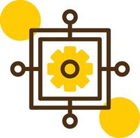 Scope Creep Yellow Lieanr Circle Icon vector