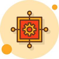 Scope Creep Filled Shadow Cirlce Icon vector
