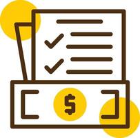 Money Yellow Lieanr Circle Icon vector