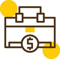 Finance Yellow Lieanr Circle Icon vector