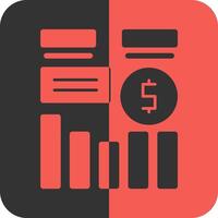 ROI Red Inverse Icon vector