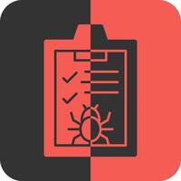 Bug Red Inverse Icon vector