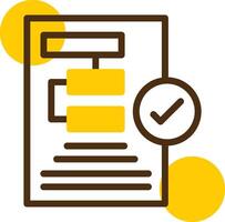 Approval Yellow Lieanr Circle Icon vector