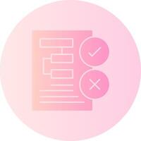 Decision Gradient Circle Icon vector