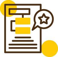 Feedback Yellow Lieanr Circle Icon vector