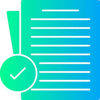 Compliance Solid Multi Gradient Icon vector