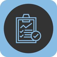 Audit Linear Round Icon vector