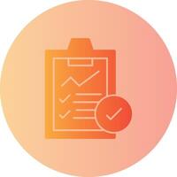 Audit Gradient Circle Icon vector