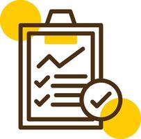 Audit Yellow Lieanr Circle Icon vector