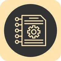 Resource Planning Linear Round Icon vector