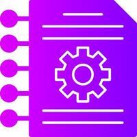 Resource Planning Solid Multi Gradient Icon vector