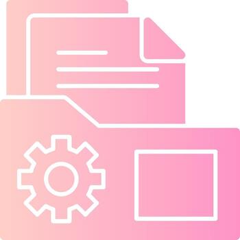Data Management Solid Multi Gradient Icon vector