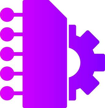 tecnología sólido multi degradado icono vector