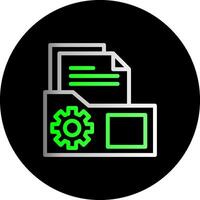 Data Management Dual Gradient Circle Icon vector